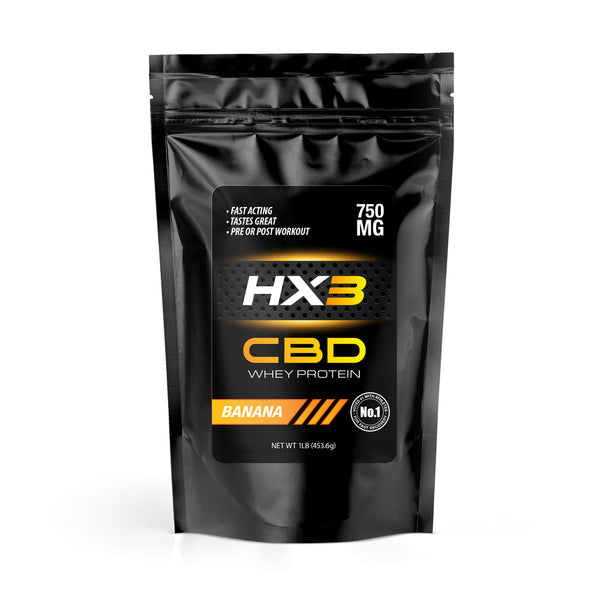 HX3 CBD Whey Protein Powder-1 lb (750mg) / Banana
