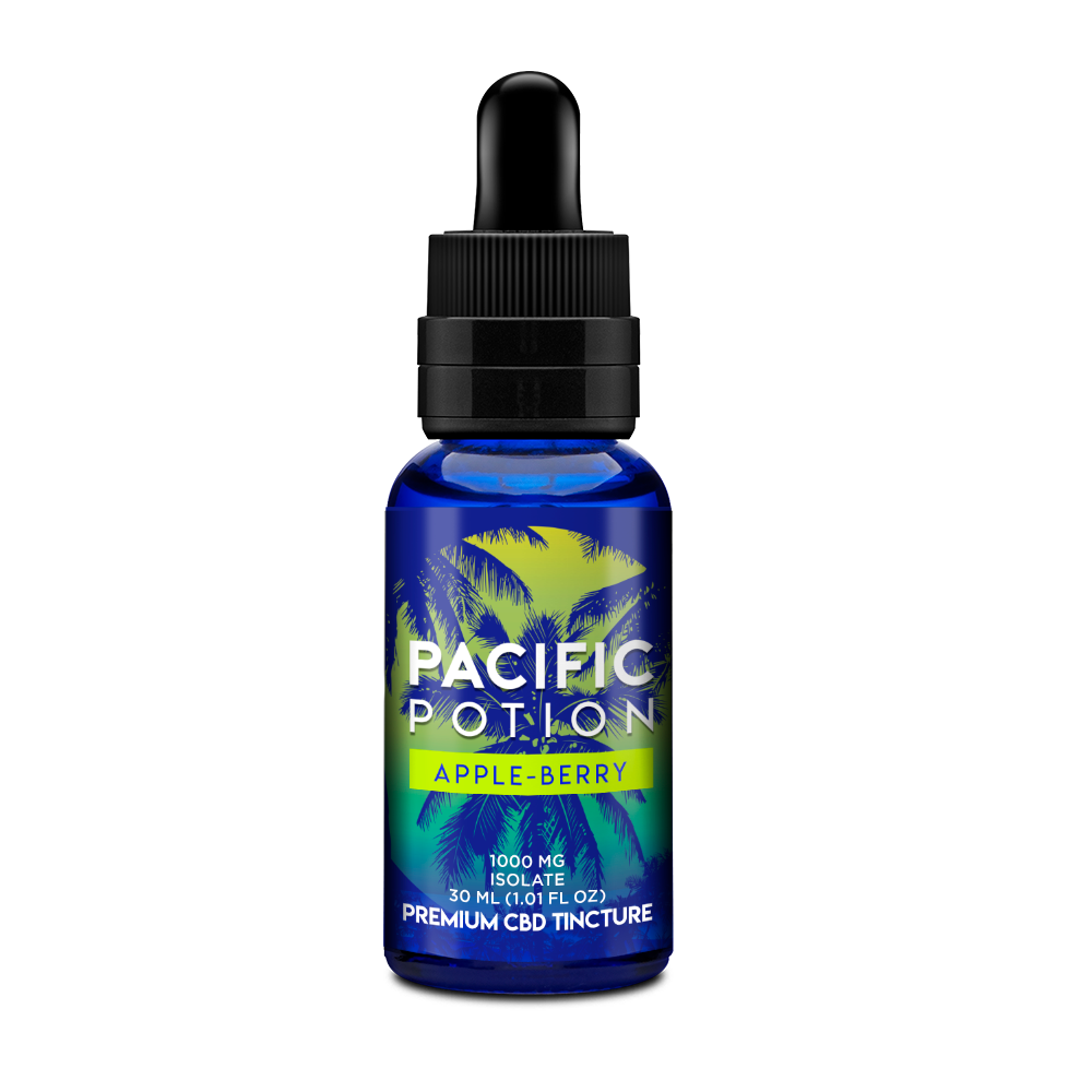 Pacific Potion CBD Isolate Tincture-Apple-Berry / 1000MG / 30ML