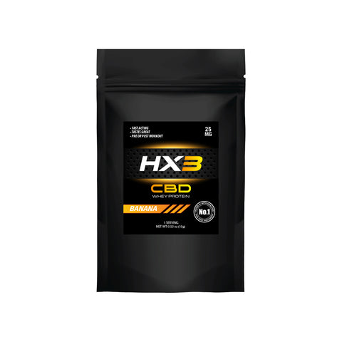 HX3 CBD Whey Protein Powder - Free-15g (25mg) / Banana